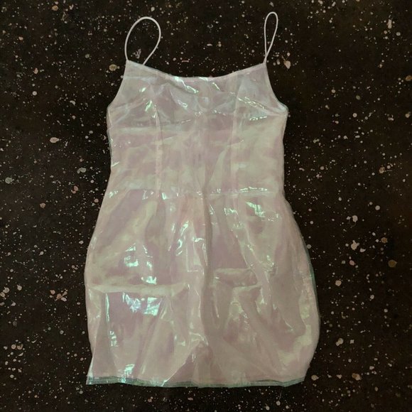 superdown Rosalind Mini Dress Opal White Iridescent Party Cocktail - Picture 5 of 6